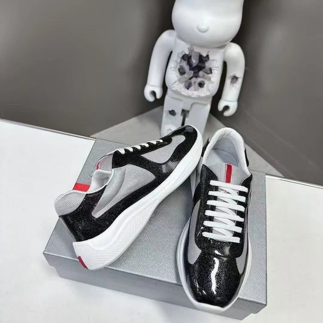 New P-style breathable casual sneakers for summer high-end men's shoes/fashionable mesh panel shoes fitness shoes