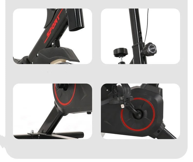 Silent Indoor Bike Home Exercise Equipment Adjustable/Spin Bike with Comfort Seat for Cardio Training