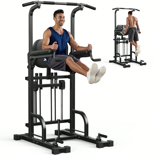 FLYBIRD Power Tower Pull Up Bar Station 450LBS Stable/Pull Up Dip Station For Home Gym Strength Training Equipment
