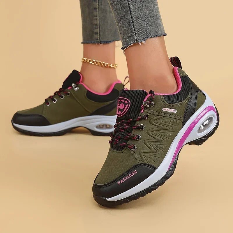 Women's Hiking Shoes Fashionable Luxurious Wedge Running Shoes/Shock-absorbing Breathable Comfortable Outdoor Camping Sneakers