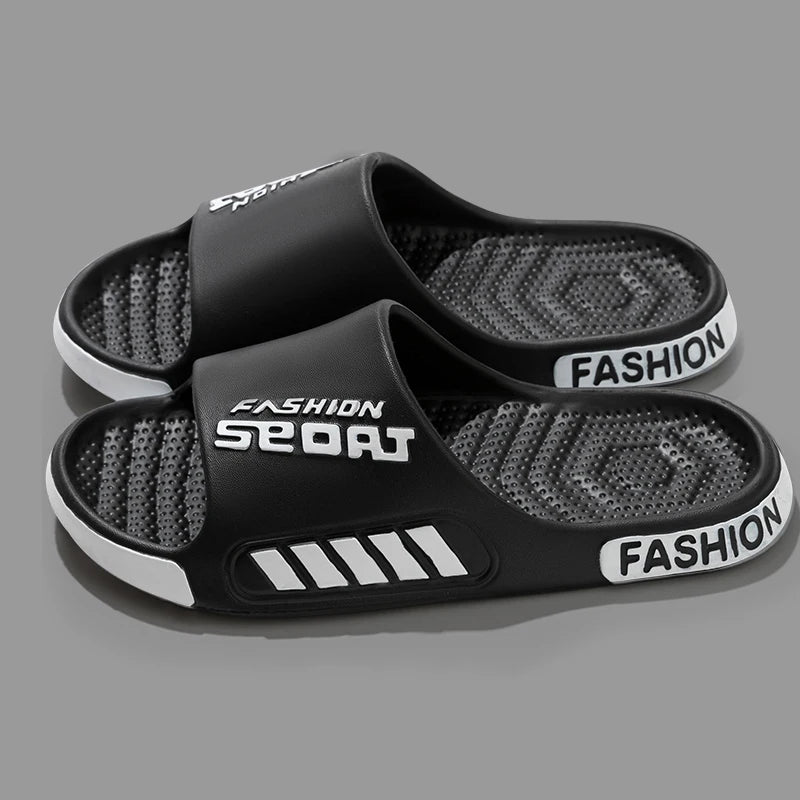 Big Size 48-49 Men Slippers Summer Flat Sole Home Slippers For Men/Open Toe Trend Slides Couple Light Beach Shoes Sandals