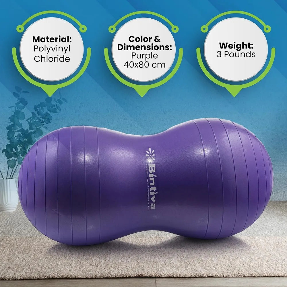 Peanut Ball for Physical Therapy Yoga, Exercise Sensory/Room Equipment for Pregnancy & Wiggle Seat