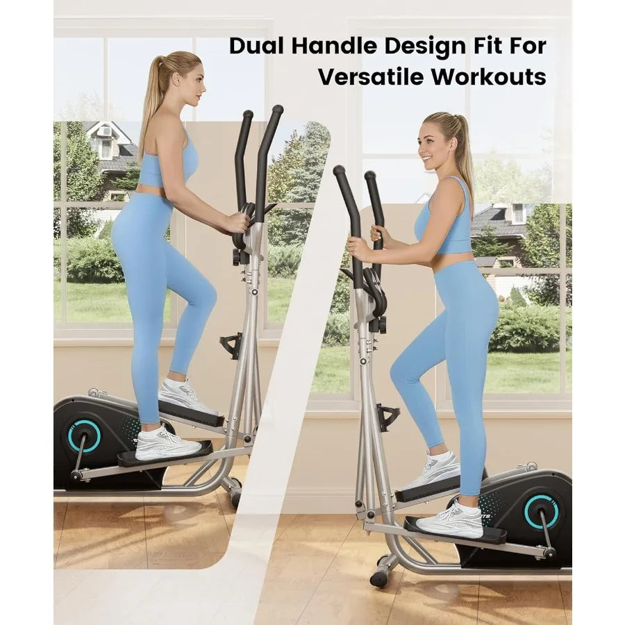 THERUN Elliptical Machine Ultra-Quiet Design for Home Fitness/6KG Flywheel with 16 Resistance Levels Integrated Pulse Sensor