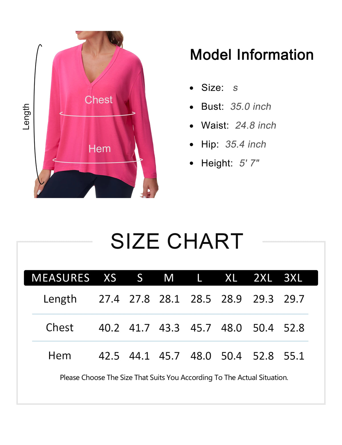 THE GYM PEOPLE Women's Long Sleeve Workout Shirts/Loose Fit V-Neck Running T-Shirts Tops