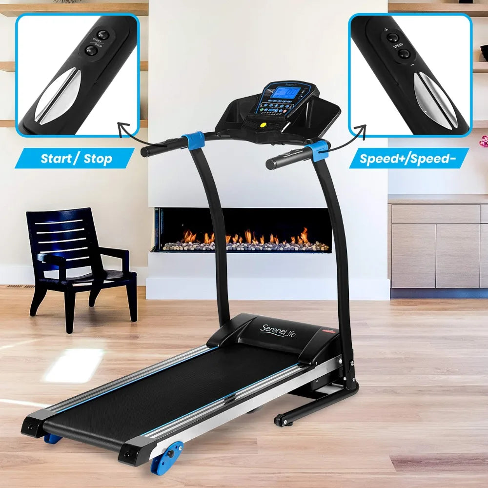 SereneLife Smart Digital Manual Incline Treadmill/Indoor Home Foldable Fitness Exercise