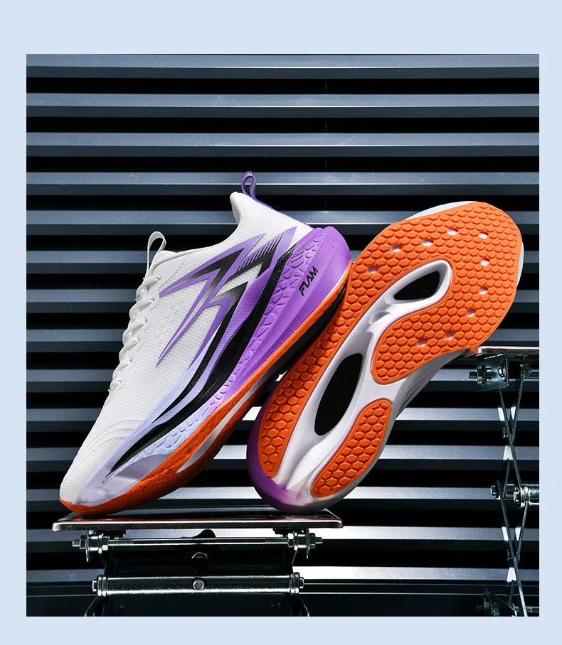 Men Running Shoes Speciality Marathon Sports Shoes Breathable/Lightweight Carbon Board Women's Trend Athletic Sneakers