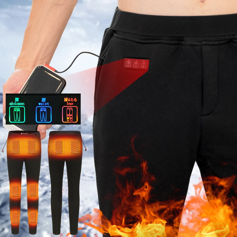 Winter Electric Heated Pants 8Heating Zones/Heating Hiking Pants 3 Temperature Modes