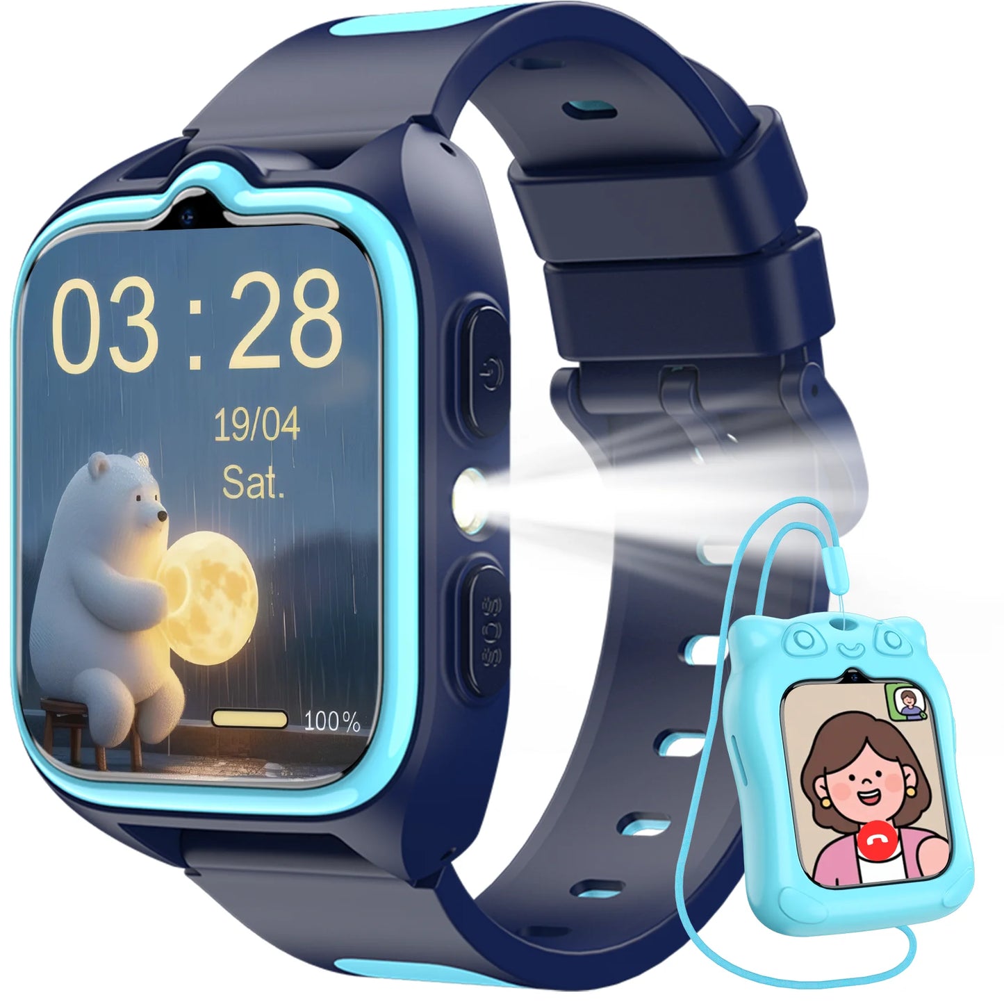 Blackview Z30 Kids Smart Watch Waterproof Video Monitor Tracker/4G Call SOS GPS Location Digital Watches for Children