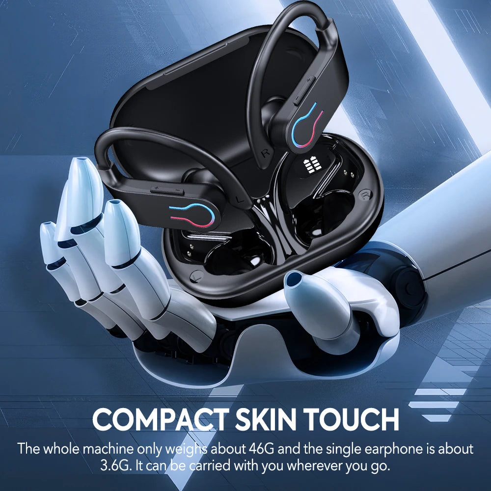 Mpow Q63 Bluetooth 5.3 Earphones Sports Headset Wireless In-Ear/200H Standby Time IPX7 Waterproof HiFi Stereo Gaming Earbuds