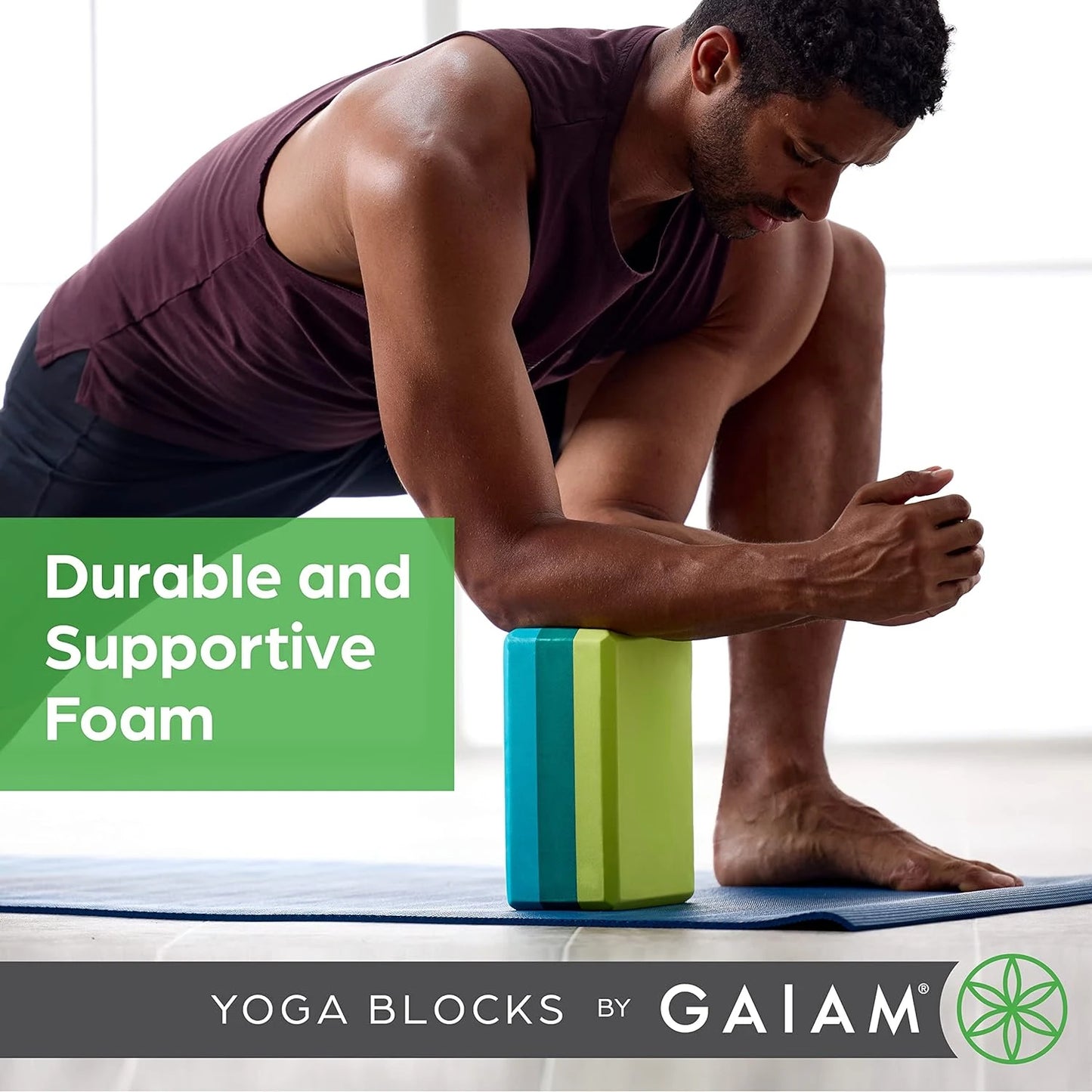 Premium Mint Green Non-Slip Yoga Block for Superior Stability and Comfort/Enhancing Balance with High-Quality Latex-Free