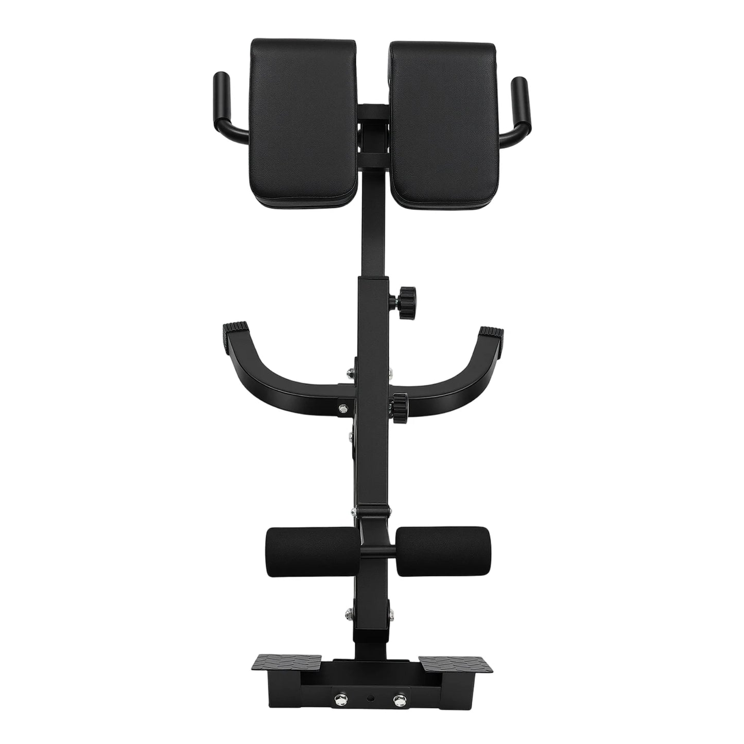 Back Extension Roman Chair Steel Frame Foldable Hyperextension Bench/5 Incline Angles 8 Adjustable Abdominal Pad Length