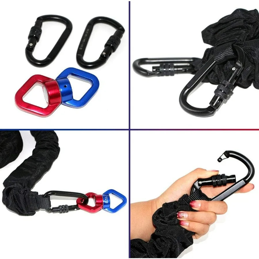Pro Yoga Resistance Band Heavy Duty Bungee Cord for Home Gym/Pilates & Agility Training (4 Weight Classes)