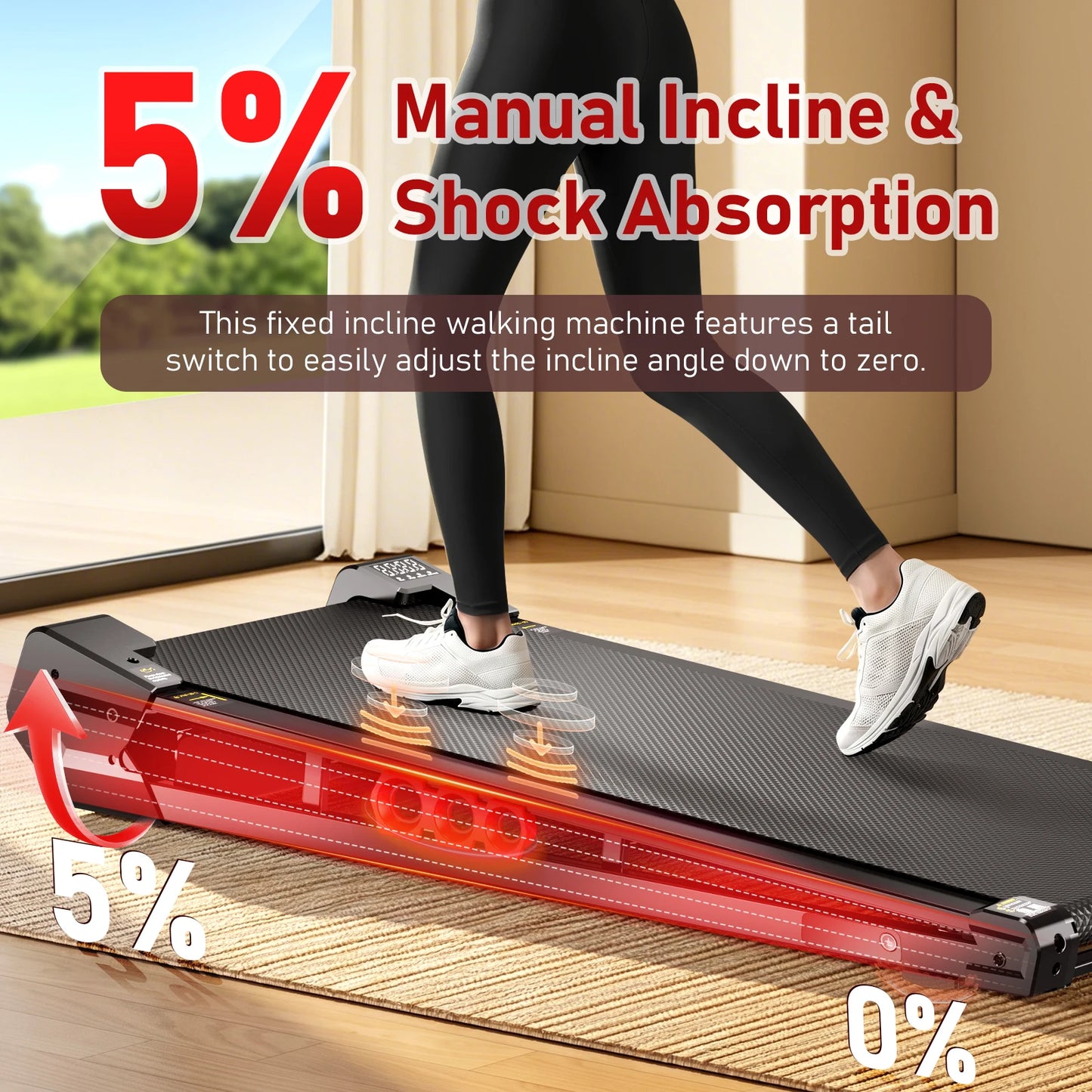 AKLUER Under Desk Vibration Walking Pad - 3 in 1 Vibration Plate Treadmill/with Remote Control Quiet Brushless with 5% Manual Incline