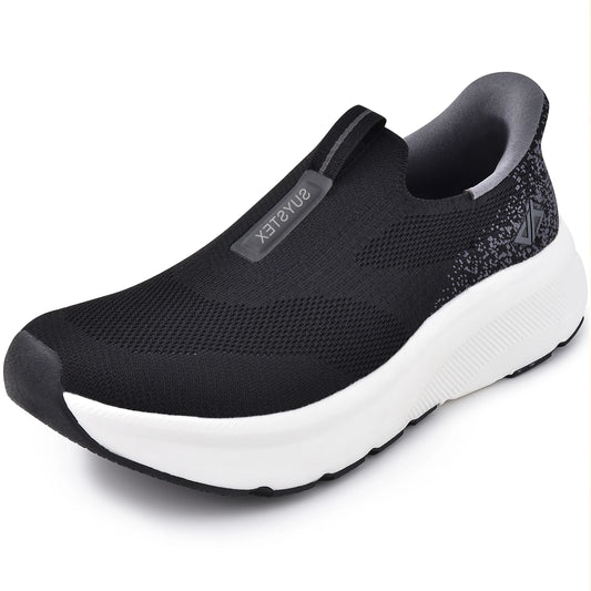 Men's Slip in Free up Hands Shoes Wide Toe Box Arch Support/Orthopedic Walking Sneakers Cushioned Thick Shoes