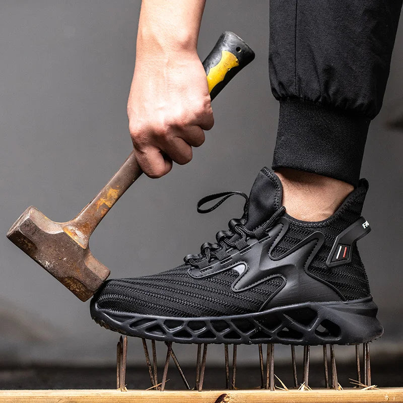 Safety Shoes Steel Toe Boots for Men Comfortable Work Shoes/Anti shock Anti-Drop Work Sneakers Protective Boots