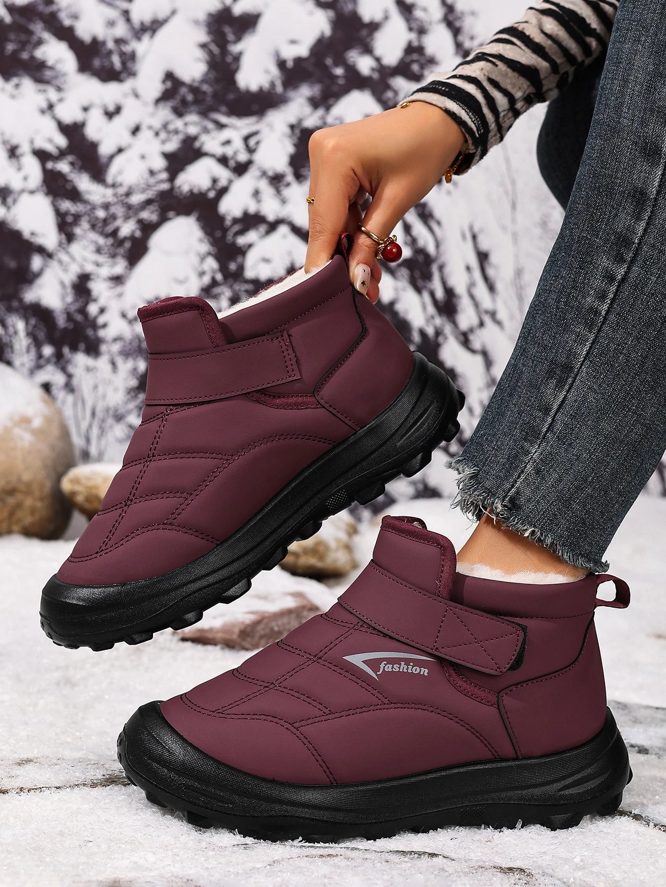 Women's cotton shoes for winter warm and comfortable casual/and versatile waterproof and anti-slip wear-resistant