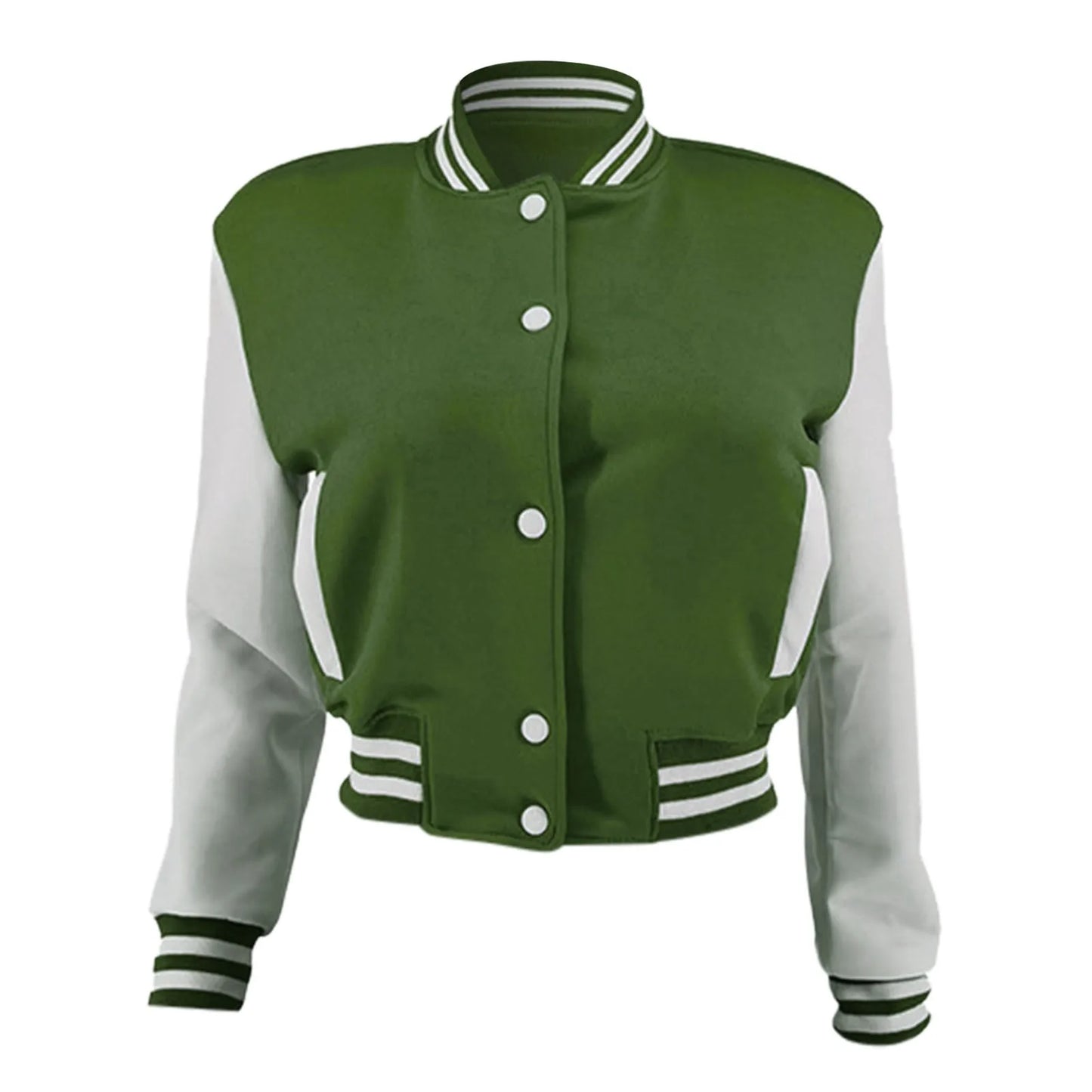 Y2K Baseball Coats Fashion Fall Short Jackets For Women/Patchwork Button Cropped Coat