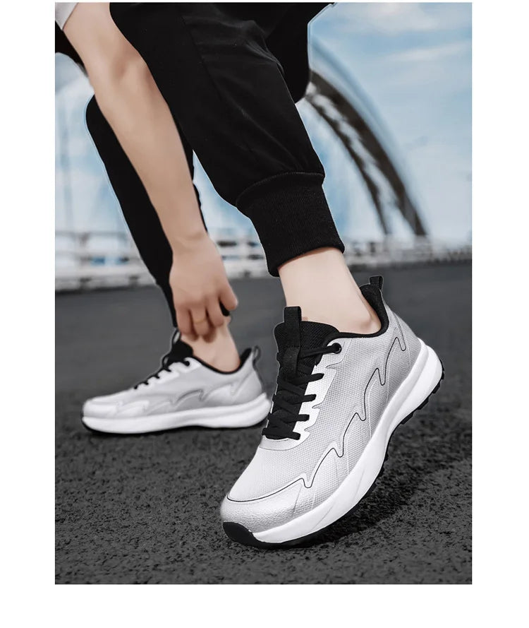 Wide Toe Running Shoes 4E Dynamic Thick Outdoor Fitness Men's Shoes/Foot Cross-Border Shoes Comfortable Breathable