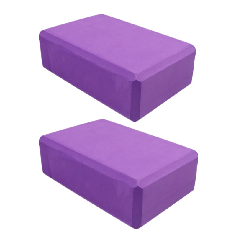 2PCS EVA Gym Blocks Foam Brick Training Exercise Fitness Equipment/Dance Yoga Auxiliary Tool Stretching Body Shaping Yoga Blocks