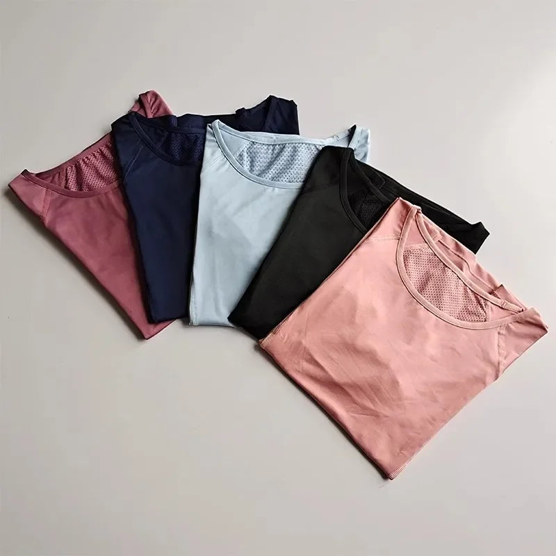 Outdoor Sports Shirt Sportswear Yoga Wear Women's Sports/T-Shirt Fitness Clothes Running Yoga Top Female Workout Tops T-shirt