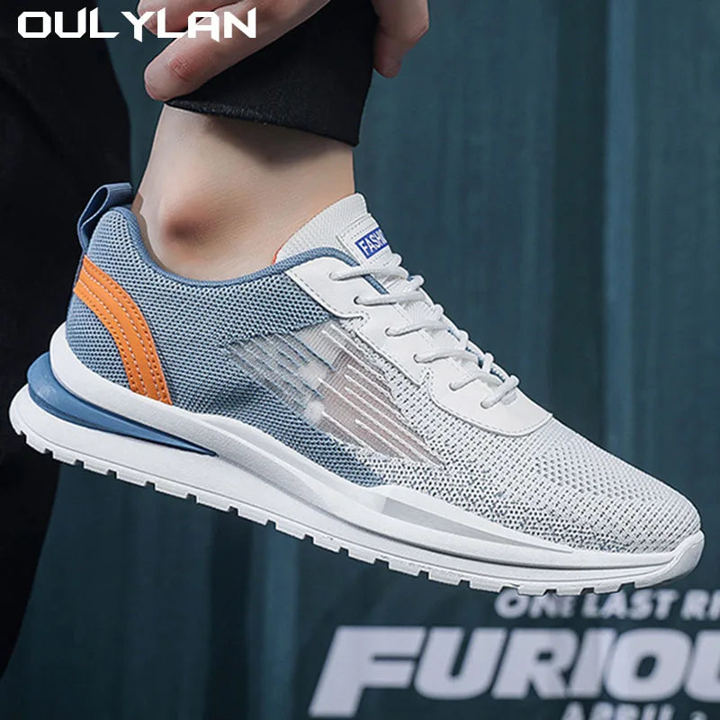 Men's Breathable Mesh Sports Shoes Casual Lightweight Sneakers/Male Comfortable Outdoor Anti-slip Running Shoes