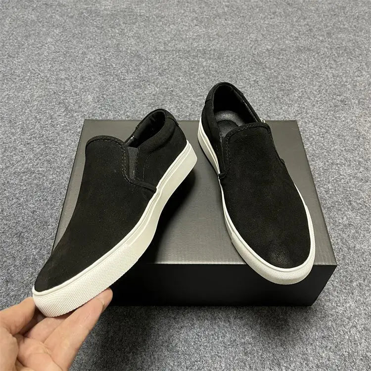 Men's COM Design Commute Casual Shoes Genuine Suede/Slip On Loafers Flat Sole Versatile Everyday Use