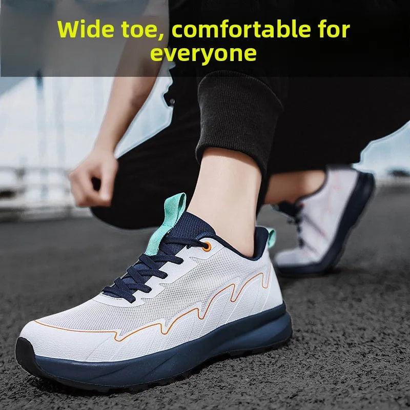 Wide Toe Running Shoes 4E Dynamic Thick Outdoor Fitness Men's Shoes/Foot Cross-Border Shoes Comfortable Breathable