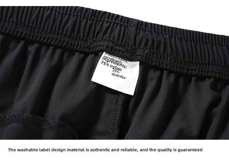 Men's solid color pants summer ice silk elastic quick drying/loose sports pants suitable for casual and business wear M-8XL