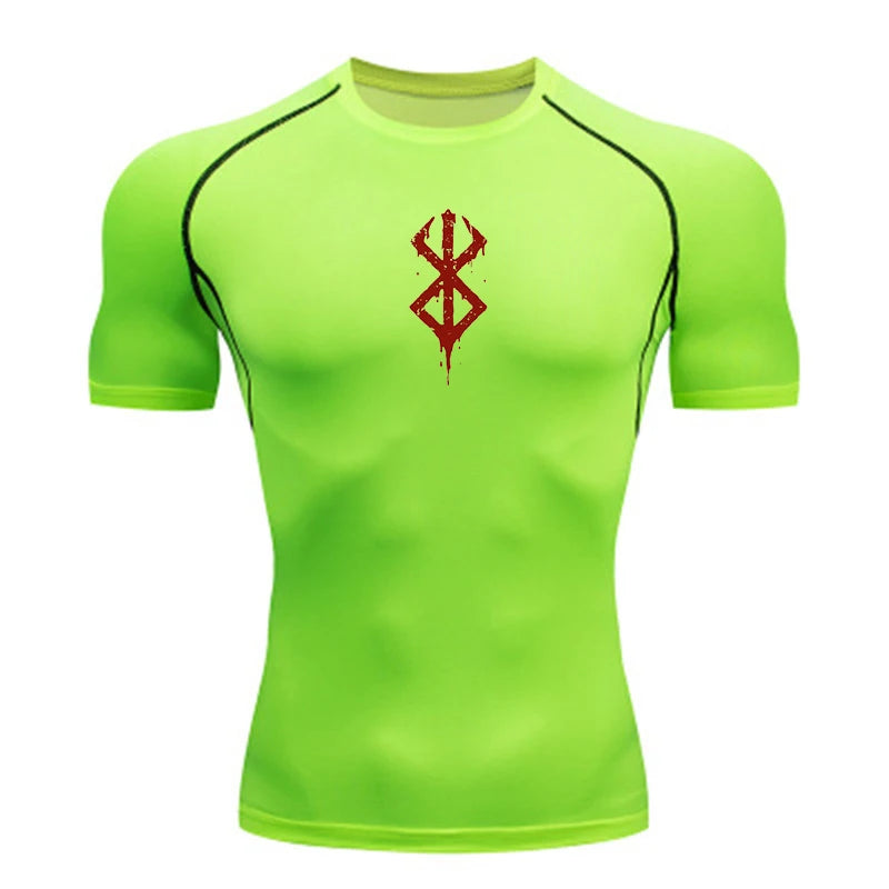 Summer Sports Tops Quick Dry Men's Compression Shirt Short Sleeve/Second Skin Gym Workout Short Fitness Running T-Shirt Men Wear