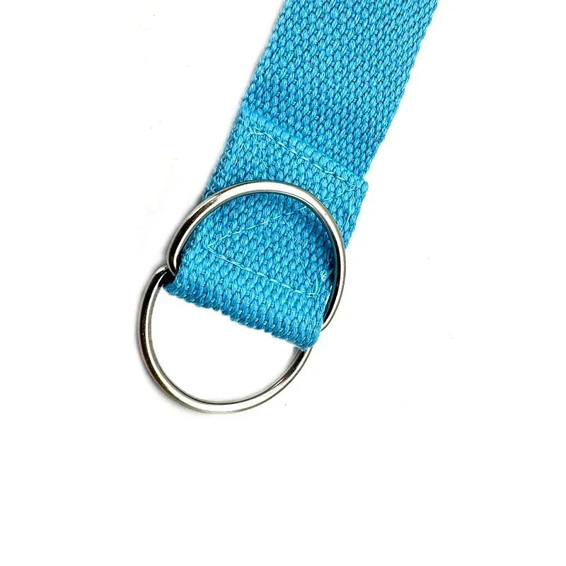 1.8mx3.8cm Yoga Strap Durable Cotton Exercise Straps/Adjustable D-Ring Buckle Gives Flexibility for Yoga Stretching