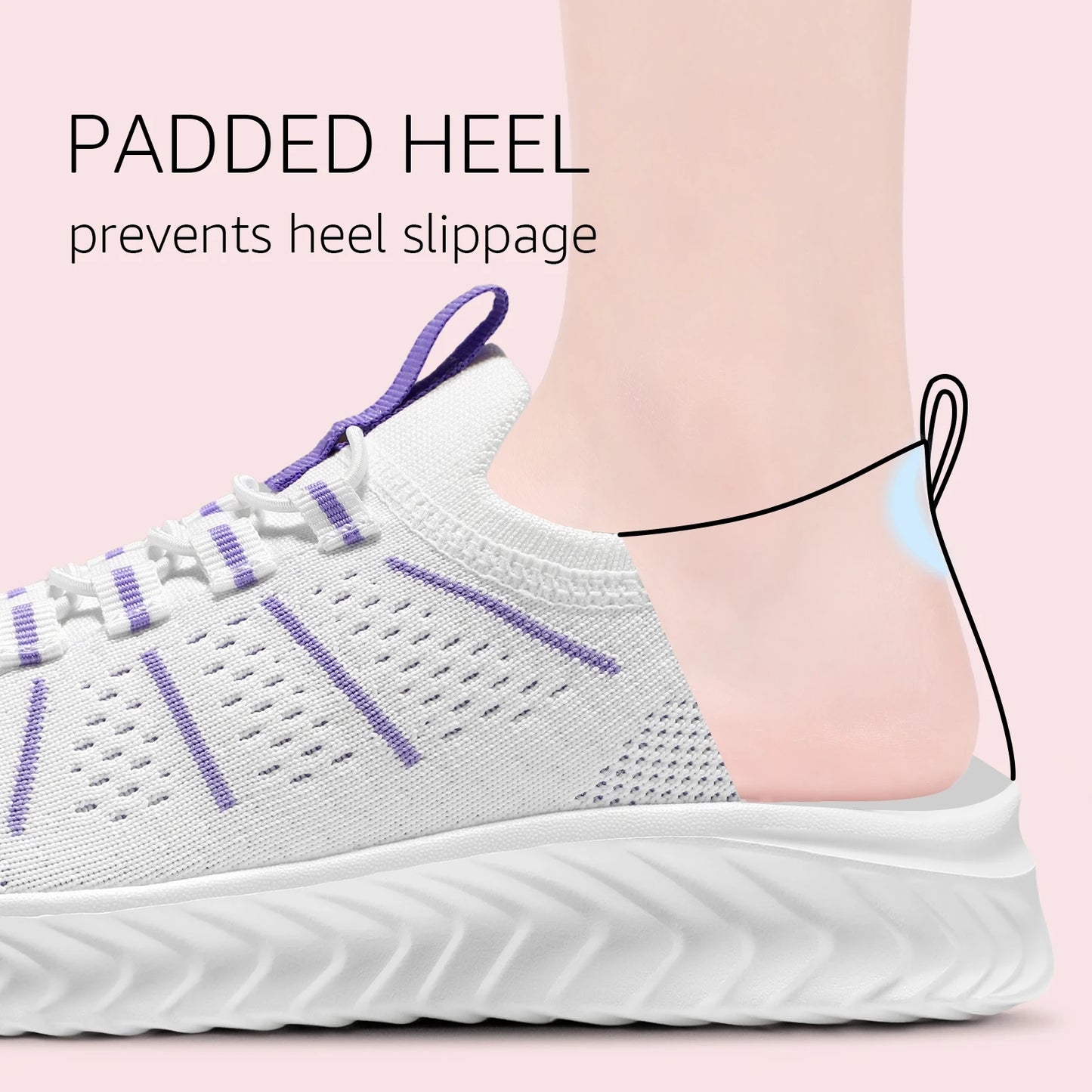 STQ Walking Shoes Cushioned for Women Slip on Sneakers/Ultra Light Breathable Foam Padded Heal Women Shoe