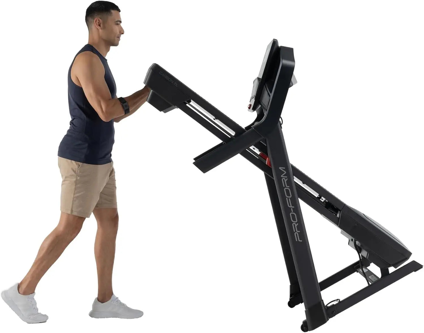 Treadmill for Walking and Running with 5” Display/Built-in Tablet Holder and Space Saver Design Fitness Equipment