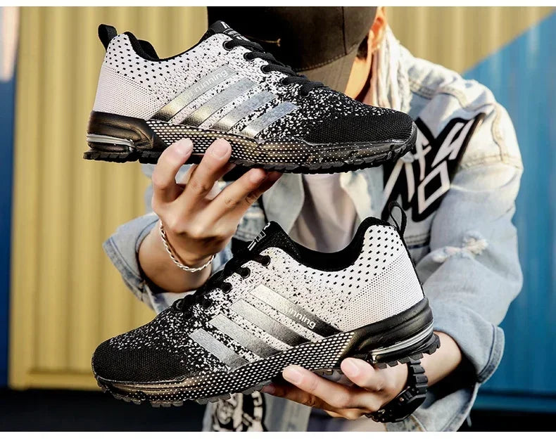 Men Casual Sneakers Summer Breathable Sport Shoes Lightweight Outdoor/Mesh Running Shoes Athletic Jogging Tennis Walking Shoes