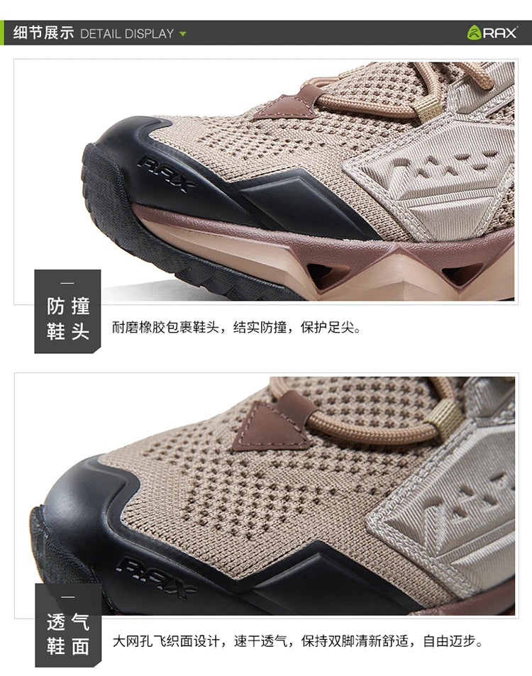 Rax Men Waterproof Hiking Shoes Breathable Hiking Boots/Outdoor Trekking Sports Sneakers Tactical Shoes