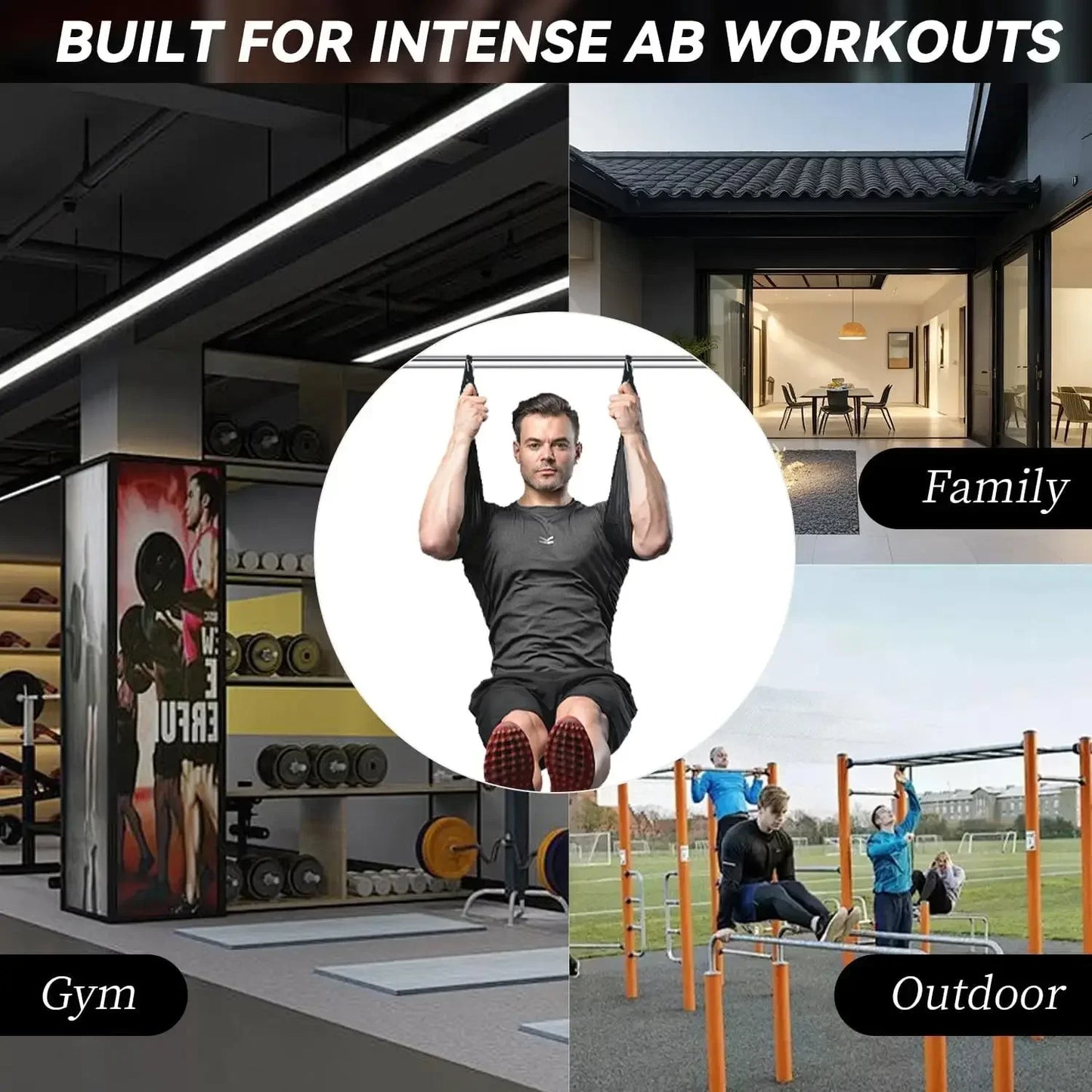 A Pair Heavy Duty AB Sling Straps Suspension Rip-Resistant Fitness/for Pull Up Bar Hanging Leg Raiser Gym Home Fitness Equipment