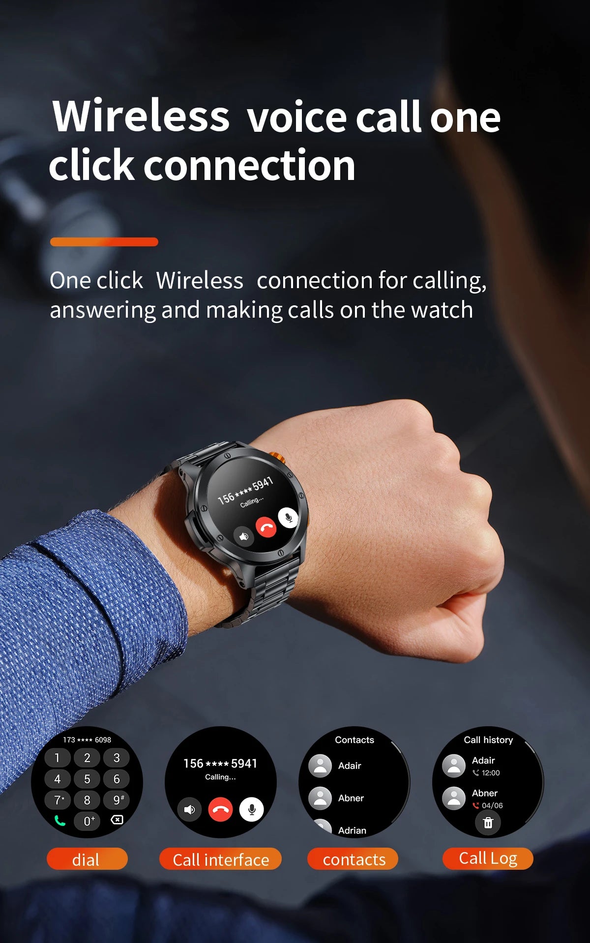 LIGE Sports Smart Watch Men LED Flashlight IP68 Waterproof/Bluetooth Call Health Watches Voice Assistant Military Smartwatch Men