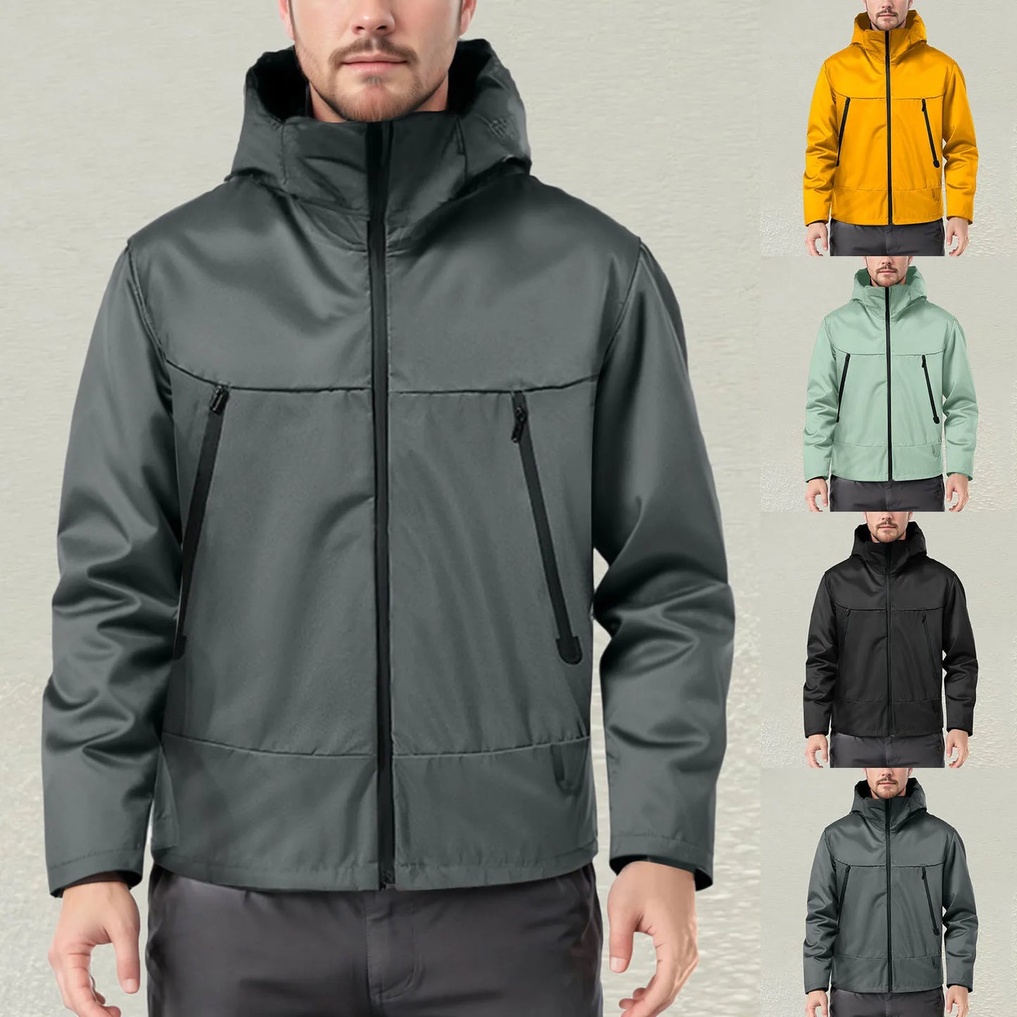 Men's Ski Jacket Lightweight Jackets Men's Waterproof Casual/Outdoor Basketball Jackets Coats With Pocket Windbreaker