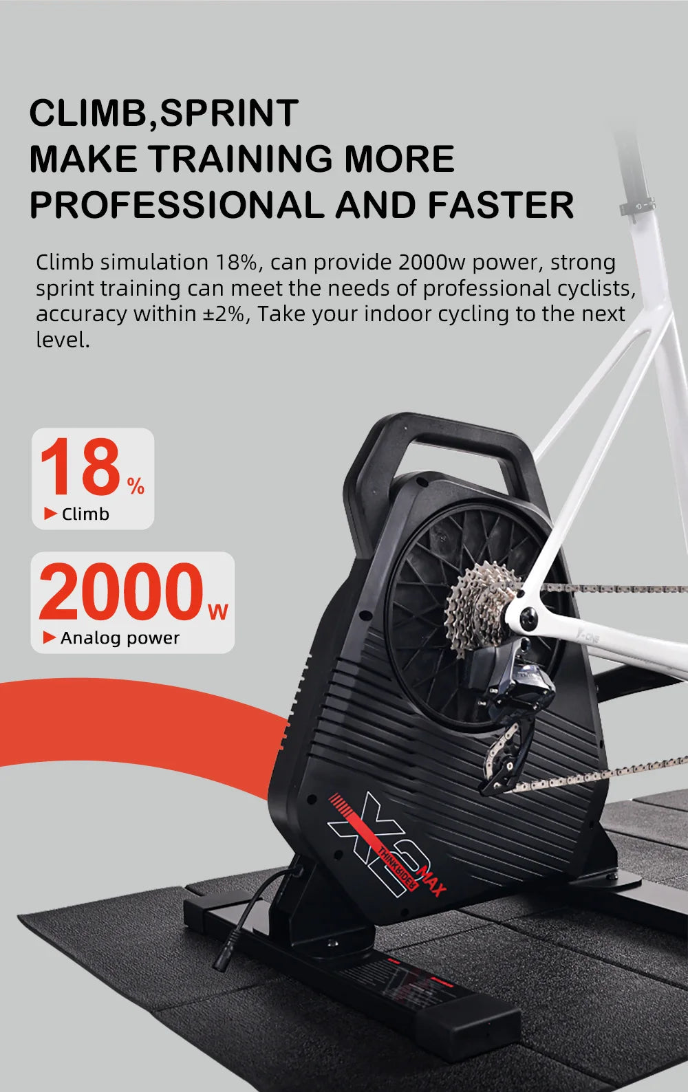 New ThinkRider X2Max Smart Bike Trainer MTB Road Bicycle/home trainer Built-in Power Meter power meter Compatible