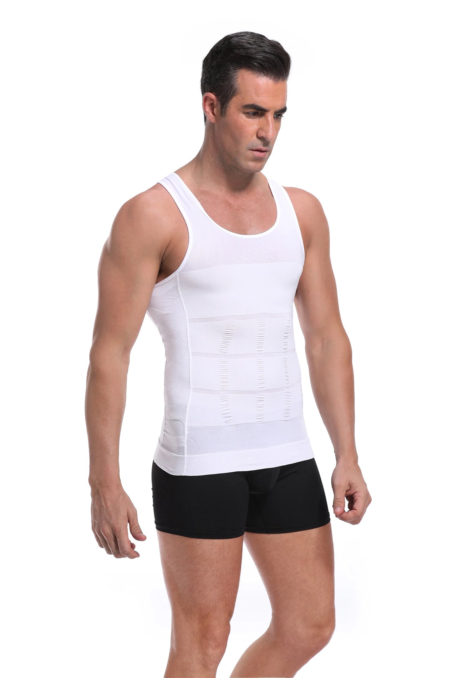 Men's Slimming Body Shaper Vest Streamlined Compression Support/Tummy & Chest Sculpting Breathable Everyday Wear