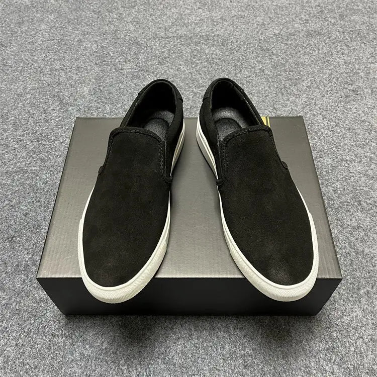 Men's COM Design Commute Casual Shoes Genuine Suede/Slip On Loafers Flat Sole Versatile Everyday Use