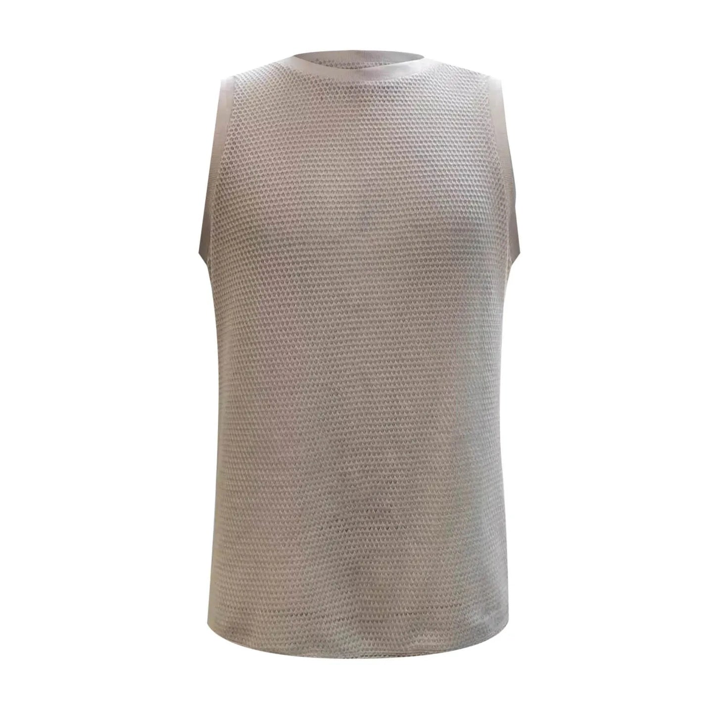 Sports Compression Tank Top For Boys Men's Fishnet Mesh/Tank Tops Sexy See Through Workout Vest Tank Top