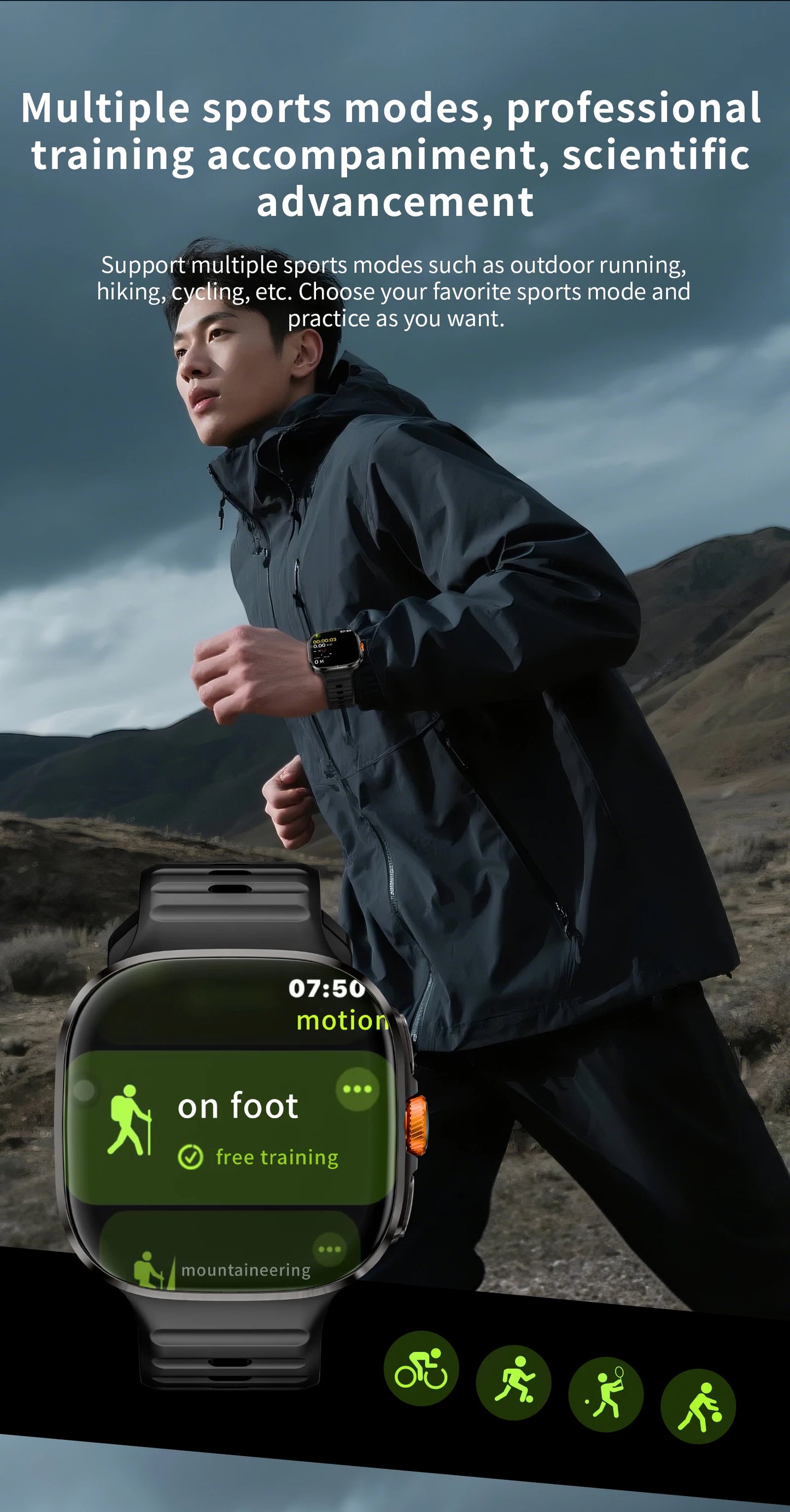 LOKMAT New APPLLP 6 MAX Android Smart Watch Phone Amoled Touch/Screen Rotating Camera AI Translation Function