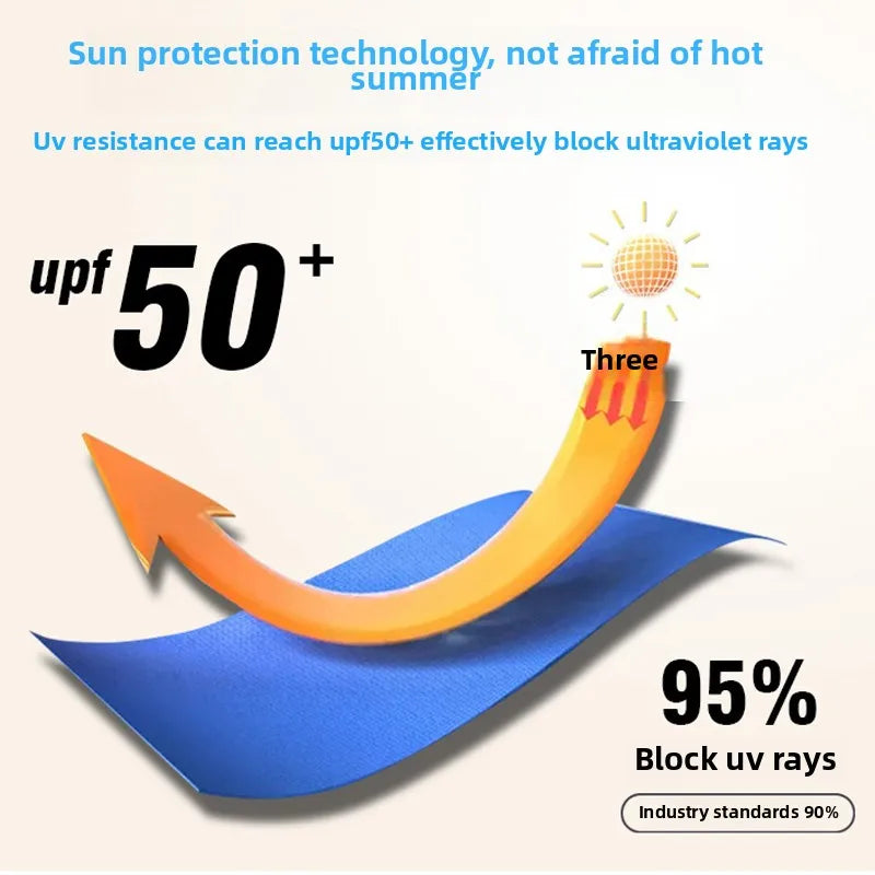 UPF50+ Summer UV Protection Hoodie Unisex Breathable Ice Silk/Outdoor Sports Couple's Beach Street Style Lightweight Jacket
