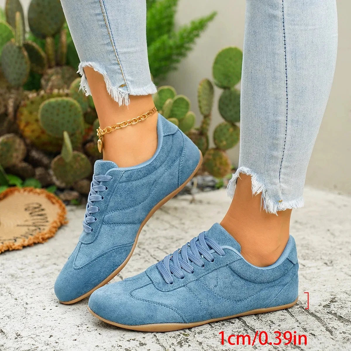 Women's Casual Flat-Soled Non-Slip Wear-Resistant Sport Spring/Autumn Round-Toe Soft And Comfortable Women Single Shoes