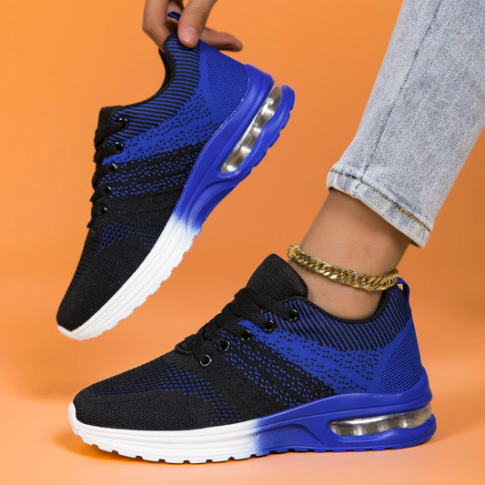 Women's running shoes, lightweight mesh breathable and comfortable/flat soft tennis shoes blade sports shoes for women