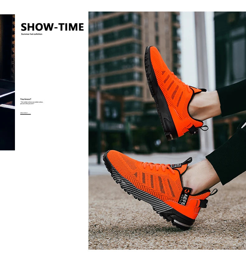 New Men Running Shoes Breathable Outdoor Sports Shoes/Lightweight Sneakers for Men Comfortable Athletic Training Footwear