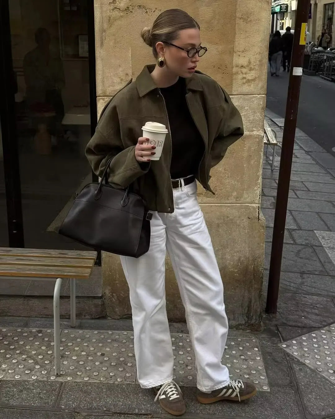 Women's new Jackets Autumn Fashion Loose Bat Sleeves Elegant/Women's Jackets Chic Street Youth Autumn Long Sleeves Coats