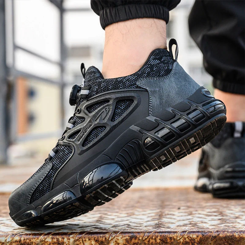 Work Safety Shoes Boots Women Steel Toe Cap Sport Sneakers/Puncture Proof Crash Proof Light Wear Resistant Industrial Shoes
