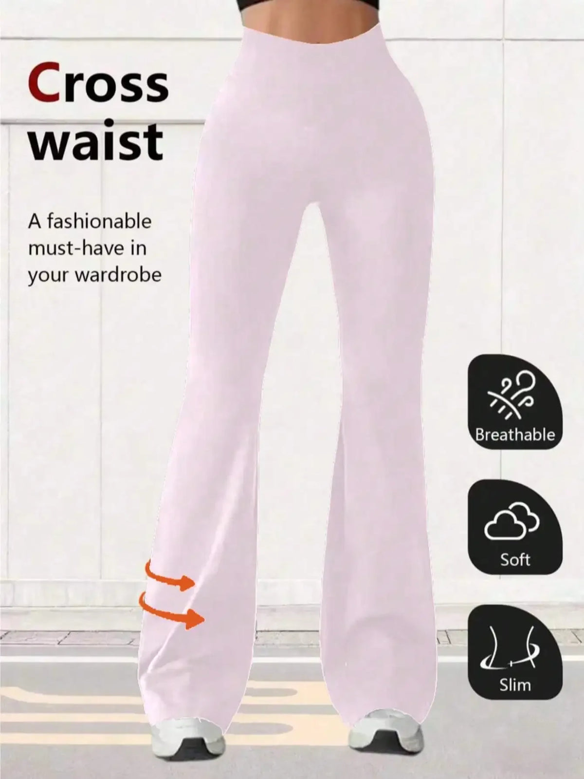 Women's High Waist Flare Yoga Pants Wide Leg Yoga Pants/Loose Casual Sports Leggings For Fitness