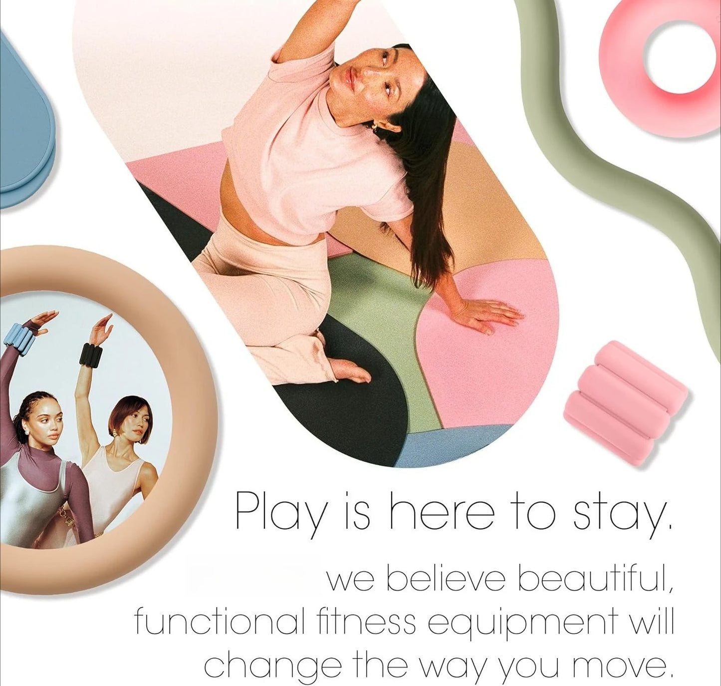 Yoga Mat for Home Gym Non Slip Exercise Mat for Home Workout/Stretching Pilates Indoor Exercising Mat